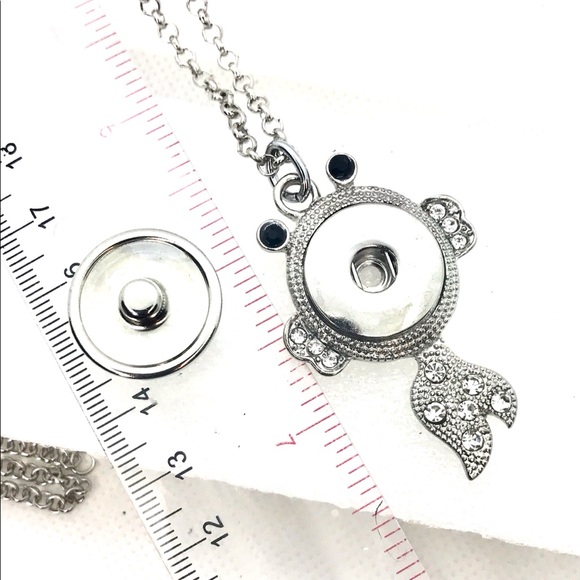 Necklace with handmade 20mm snap SN20 - Picture 3 of 3